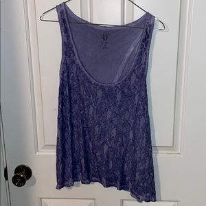 NWOT Jessica Simpson Lilac Lace Open Back Tank